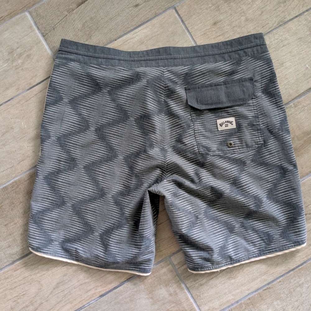 Billabong Gray Geometric Board Shorts